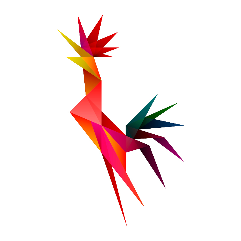 Rooster chicken Low Poly triangulation cny lowpoly rooster lowpoly chicken