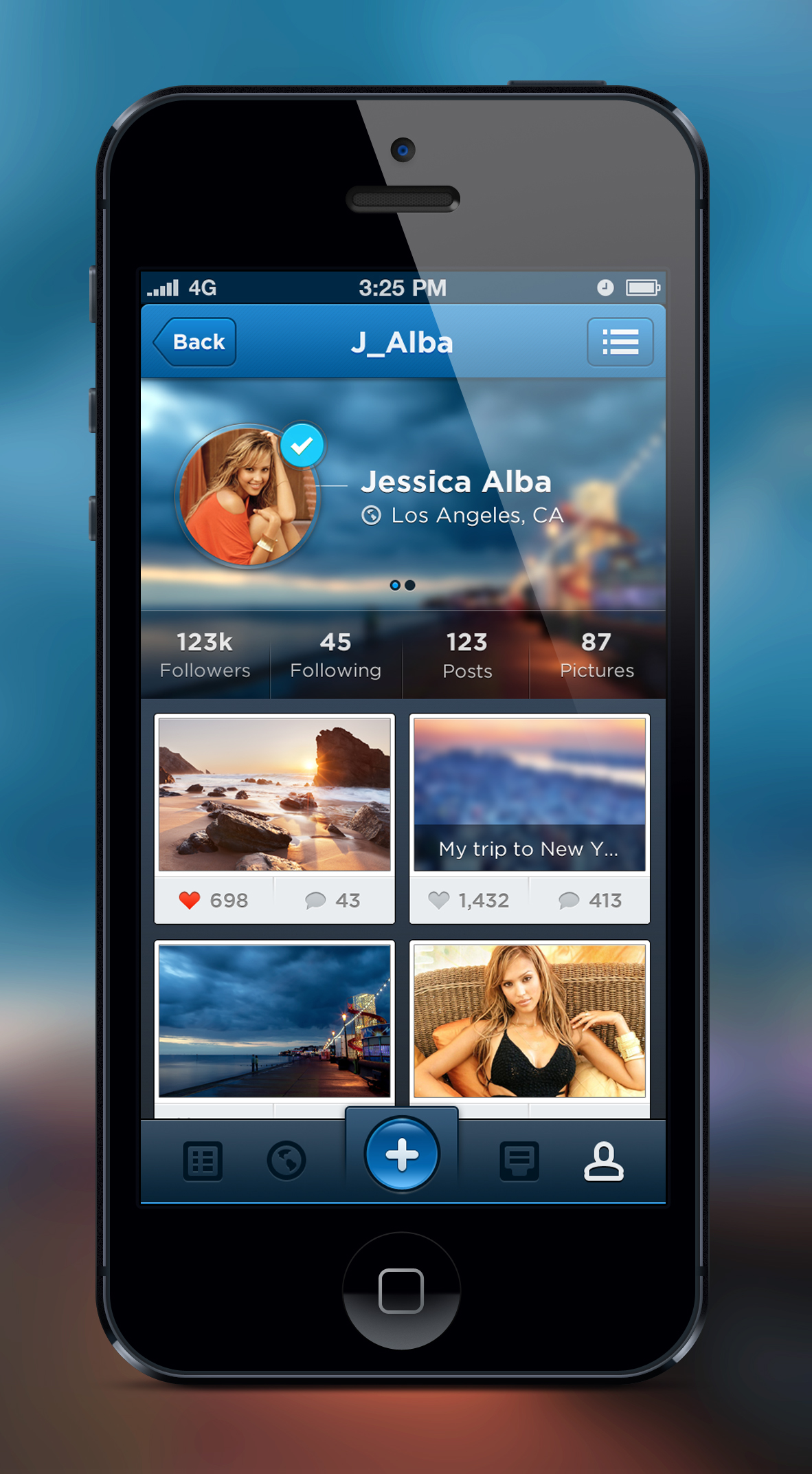 app  iOS  iphone  Application  profile  UI  user interface  GUI social network  sharing