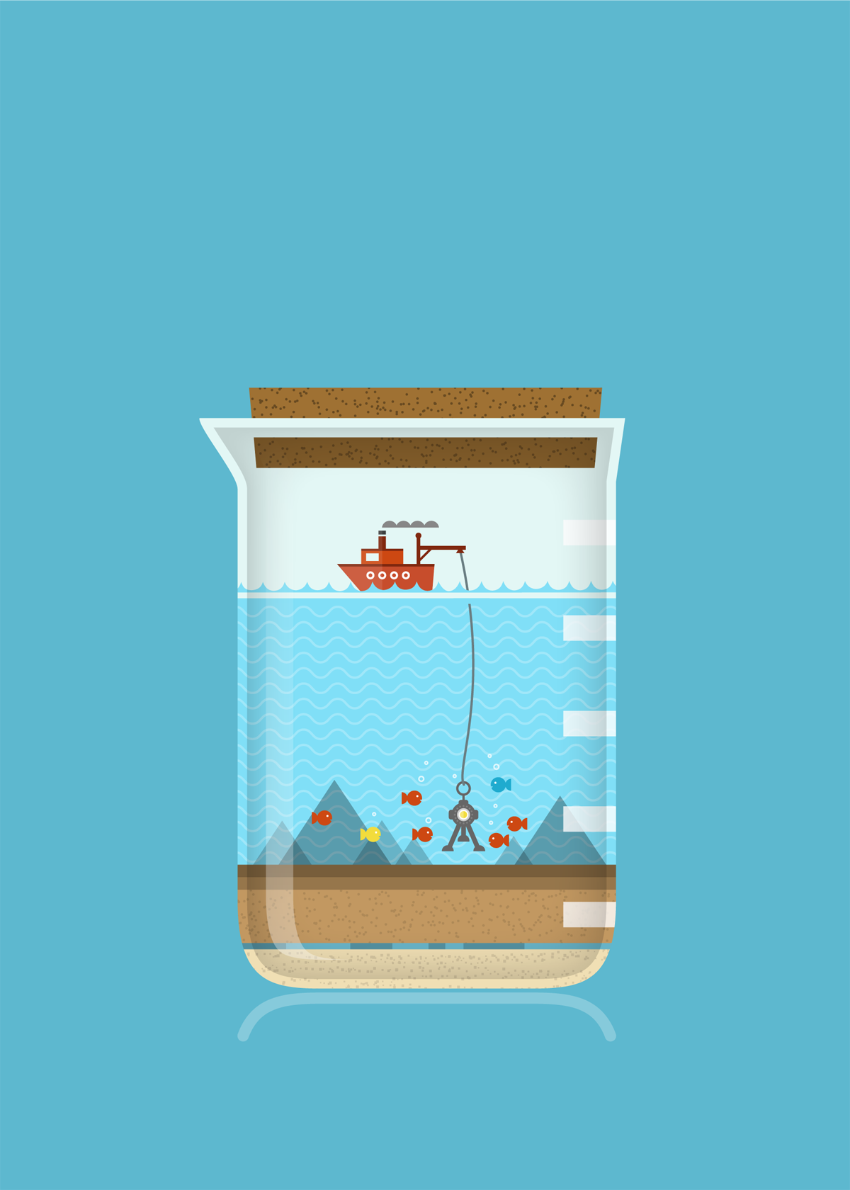 Adobe Portfolio science test tube  beaker experiment water rocket boat ship Ocean beaker