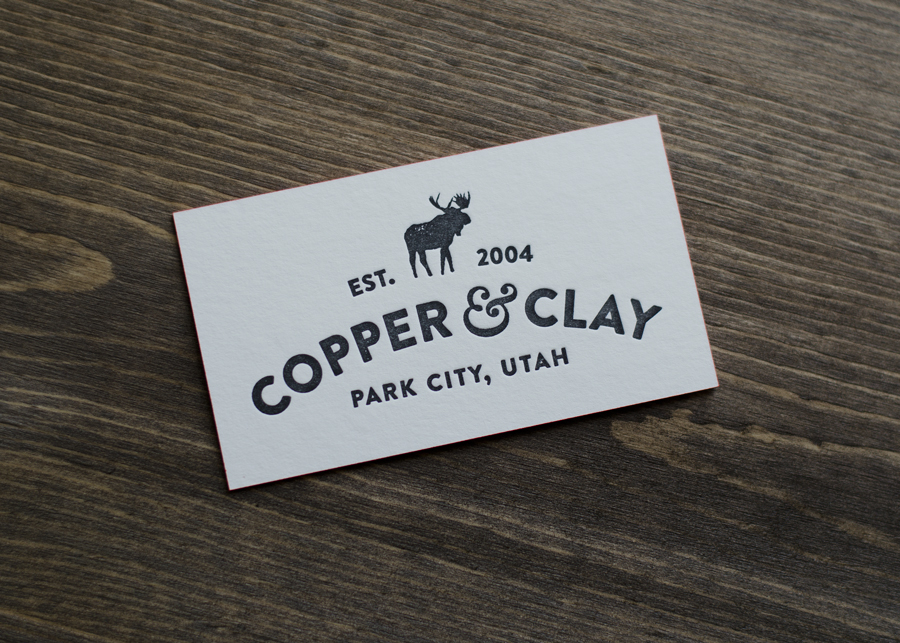 Business Cards letterpress printing letterpress real estate PARK CITY Luxury Real Estate Thick Business Cards painted edges