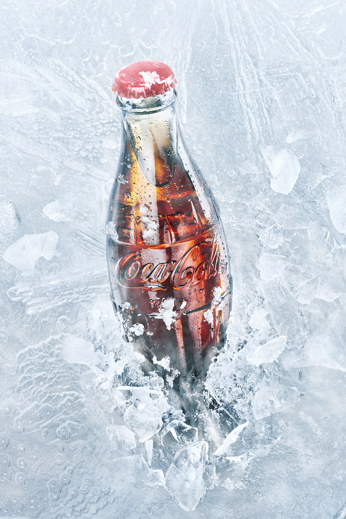 cocacola ice bottle fles glacier beverage drinks