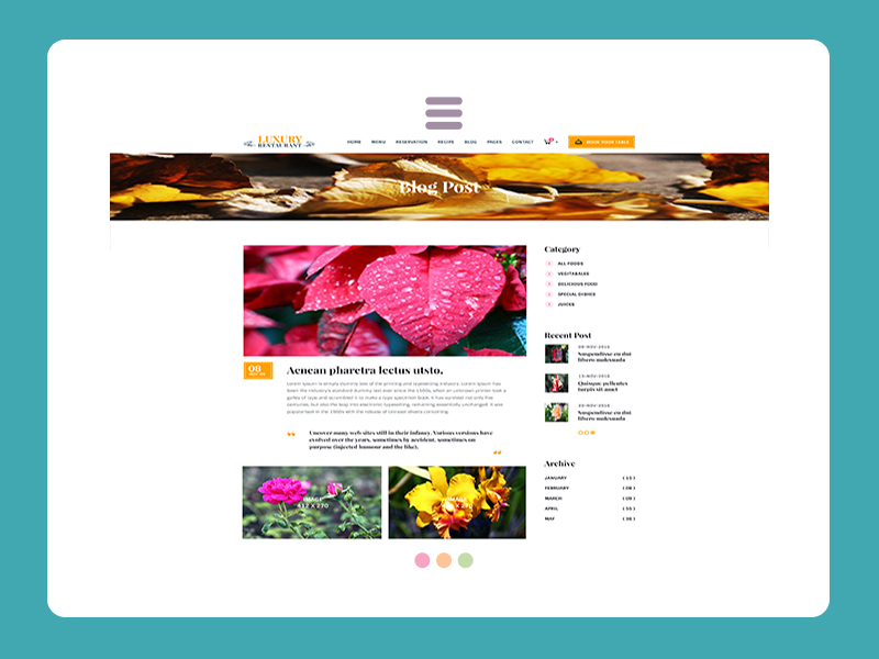 Responsive web design Blog website Web Template Adobe Photoshop