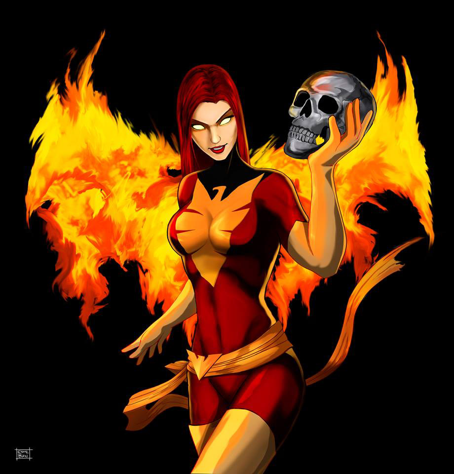 marvel comics Phoenix sexy girl Fan Art X Men Jean Grey