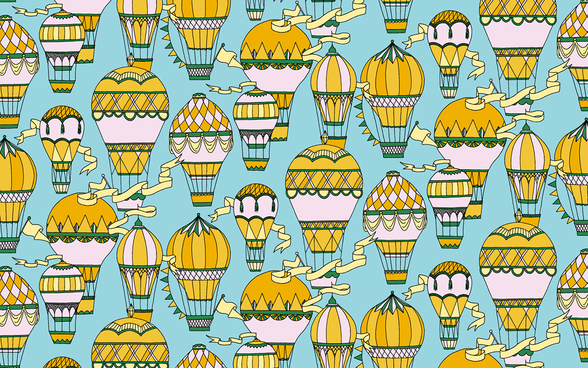 pattern hot air balloons