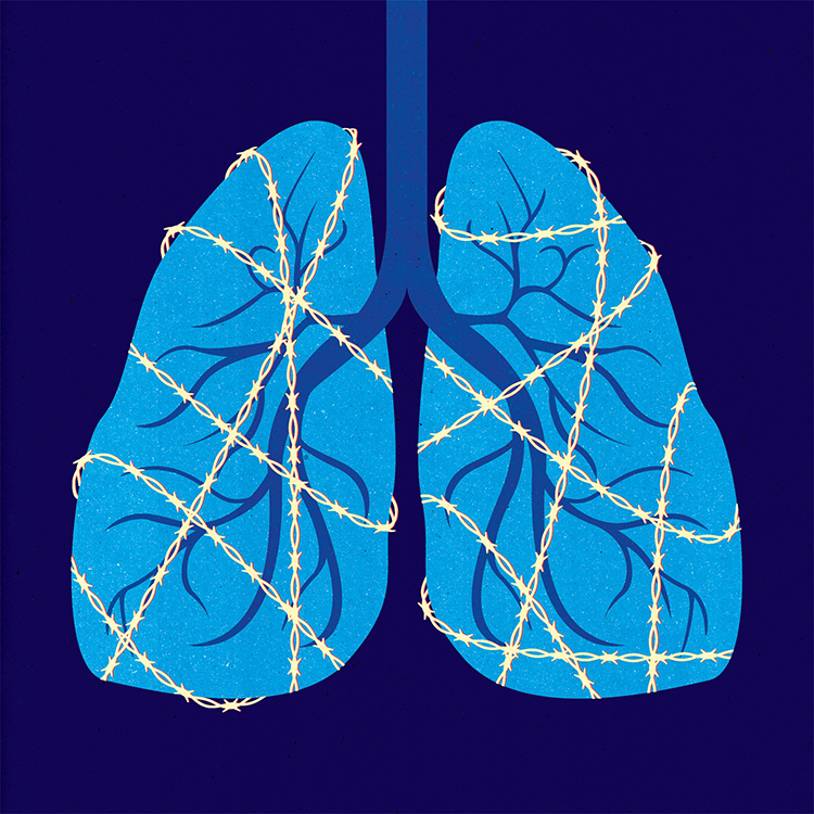 lung Health textured editorial magazine series Editorial Illustration medical medicine healthcare