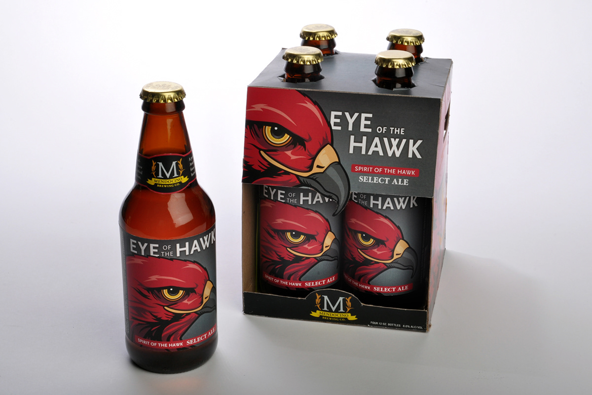 EYE OF THE hawk select ale redesign microbrew craft beer cal poly