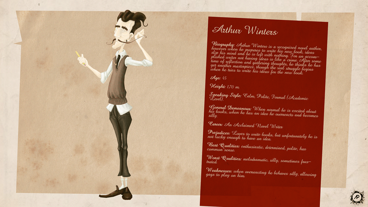 Character 2D 3D design profile british arthur