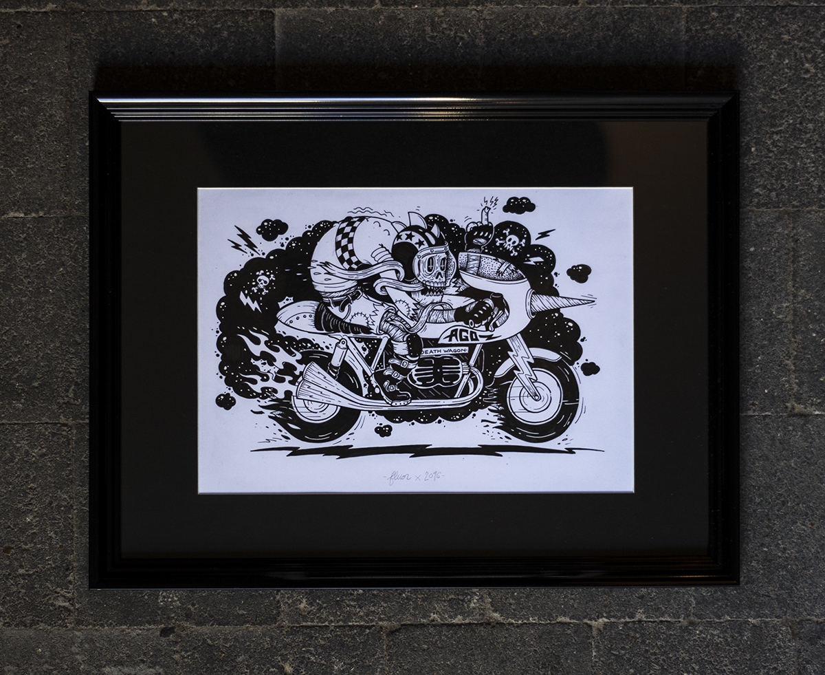 Custom motorcycles frames fluor Bordeaux Posca Fuel Tanks helmets cafe racer