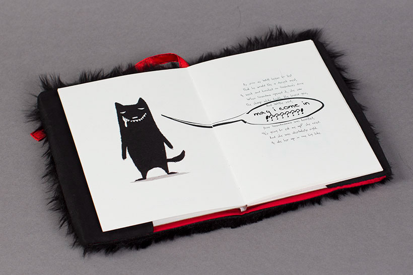 Red riding hood wolf furry book jacket