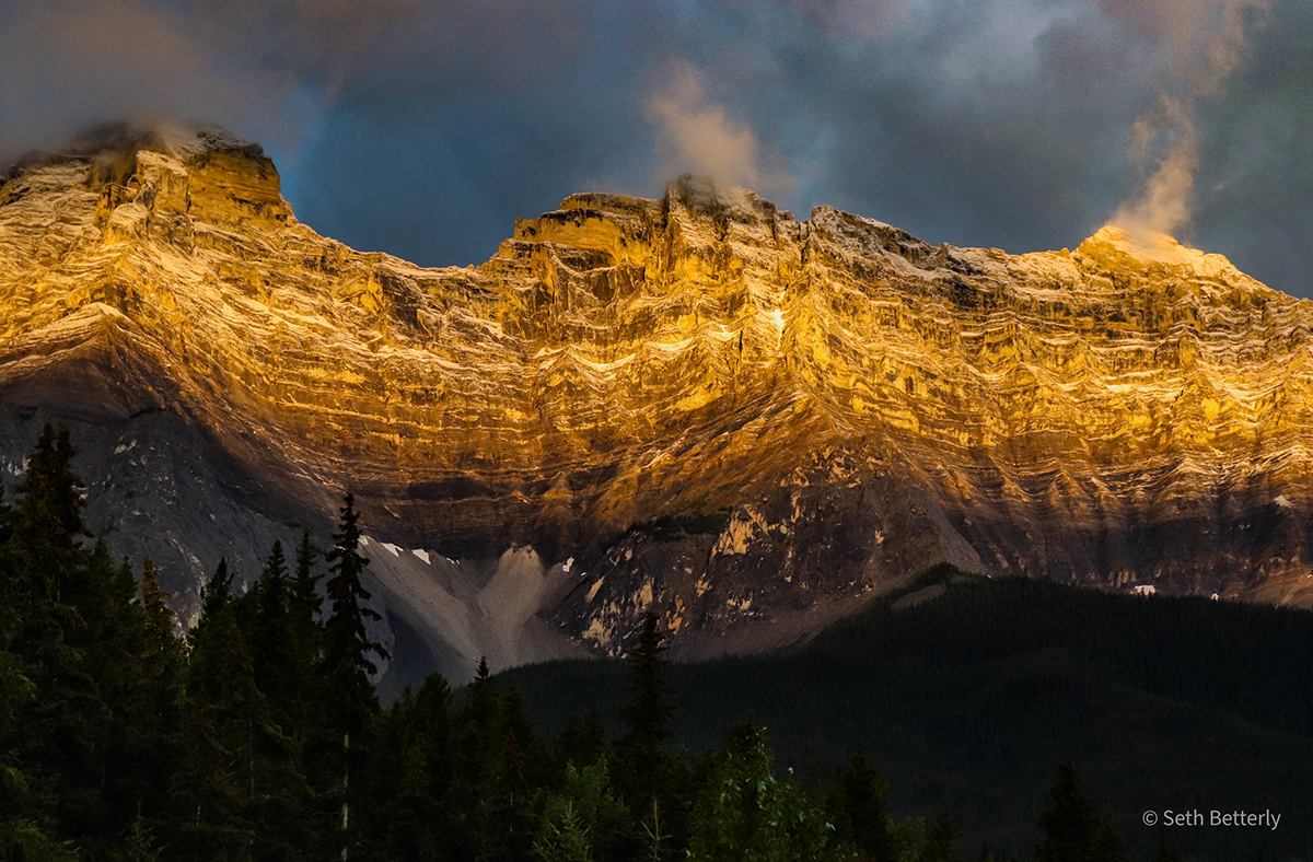 Banff Canada cloud forest geology Landscape mountain range mountains National Park Nature outdoors snow storm weather