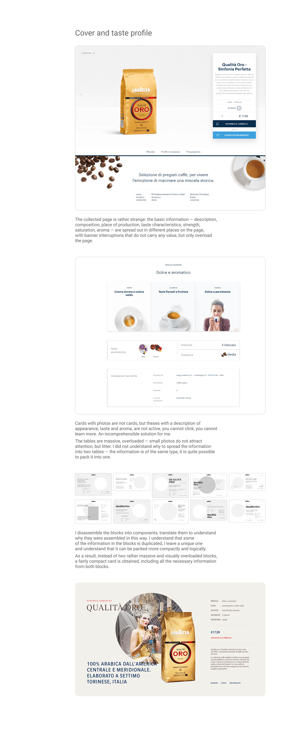 Web Design  UI/UX user interface Ecommerce lavazza coffee