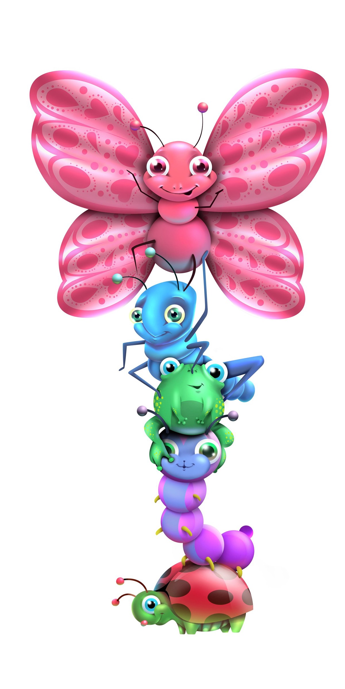 régua personagens insetos kids Crianças Brinquedo ilustração de adesivo adesivo