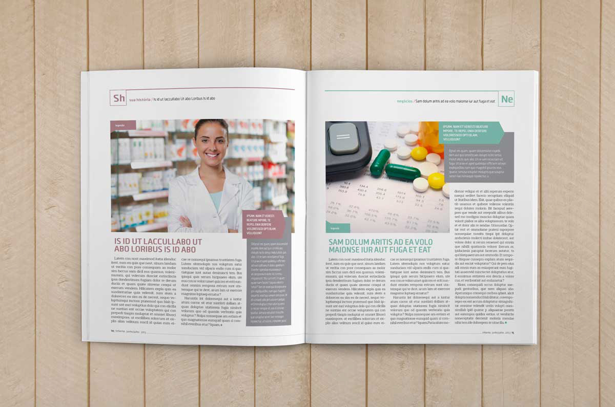 hypermarcas revista OTC magazine brochure design brand marca InFarma farmaceutico