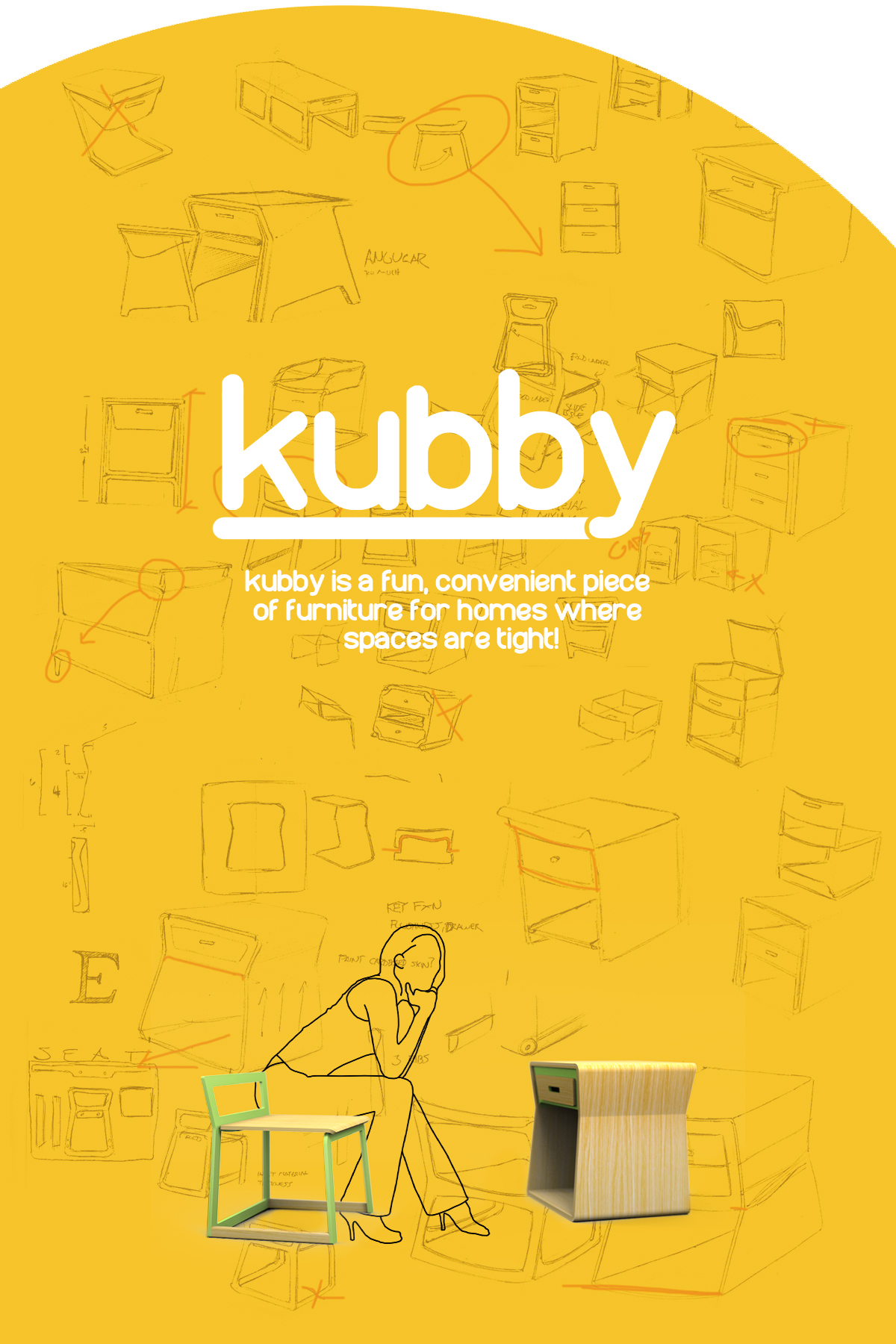 kubby  furniture  Concept  derek  elliott  space  saving  hex  studios  studiohex  elliottdj
