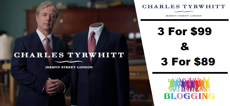 Charles Tyrwhitt Charles Tyrwhitt 3 for 99 Clothing Coupons Fashion  men's clothing Photography  promo shirts t-shirt