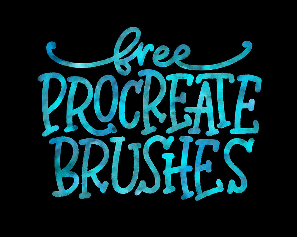 Procreate iPad brush brushes free lettering Calligraphy   cursive Script