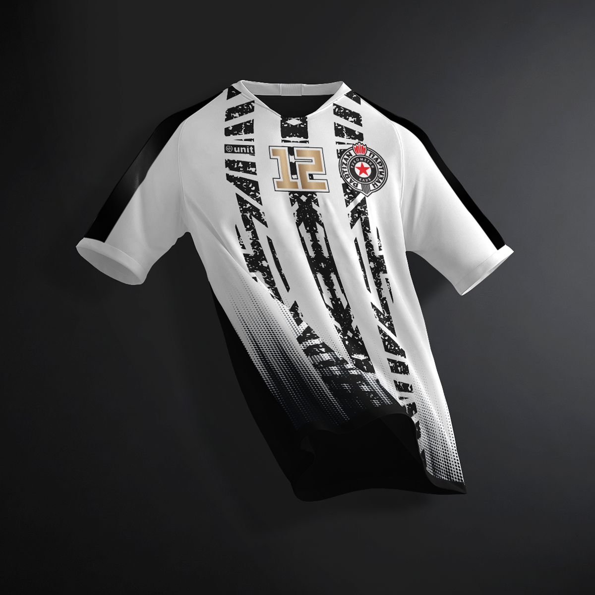 Art Directin creativiti graphic design  handball club Jersey Design RK Partizan T-Shirt Design visual art