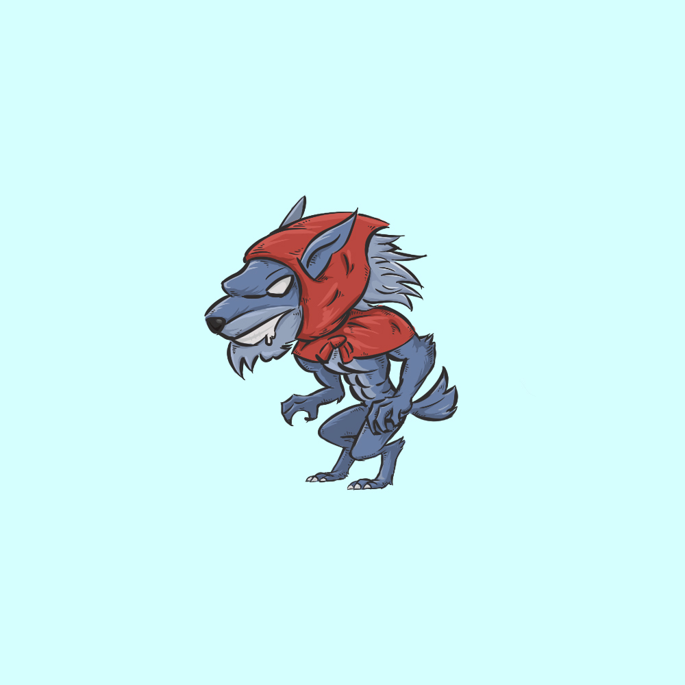 ridding hood Werewolf design Character