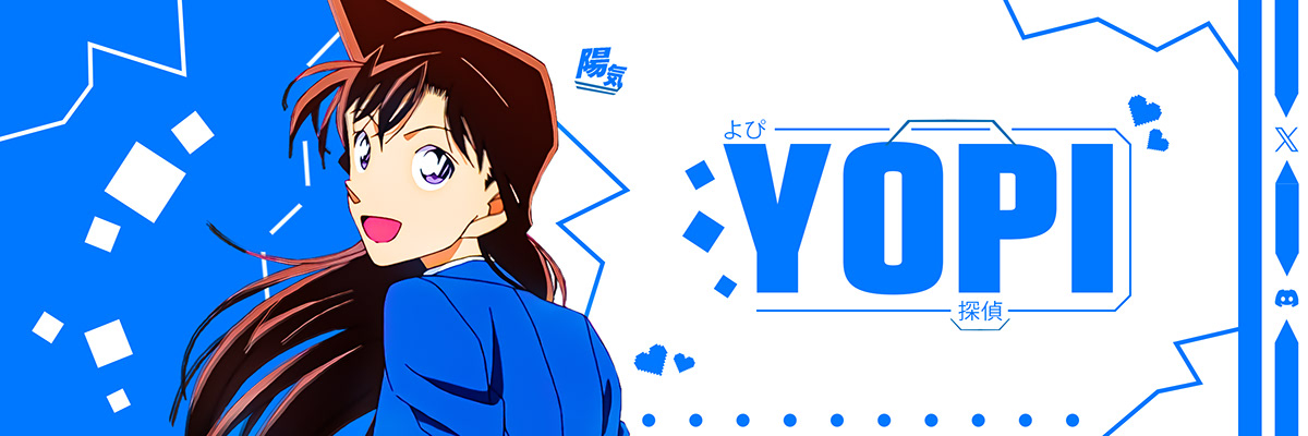 conan anime twitter discord Header banner social media branding  aesthetic typography  