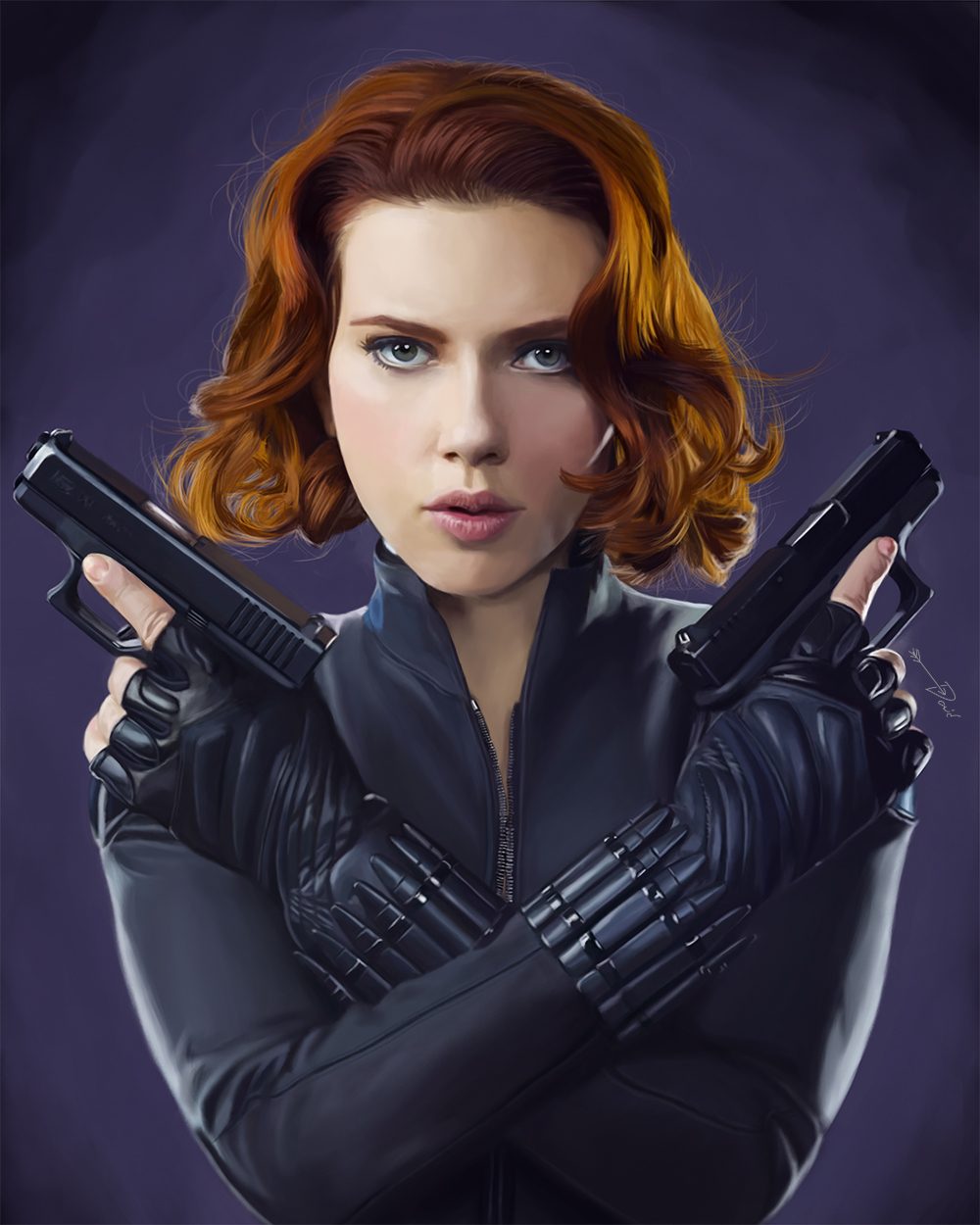 black widow marvel The Avengers portrait captain america scarlett johansson