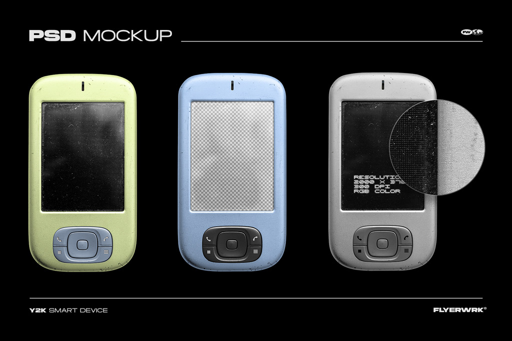 mobile phone Retro device Computer Mockup Y2K pocket ui design pda free