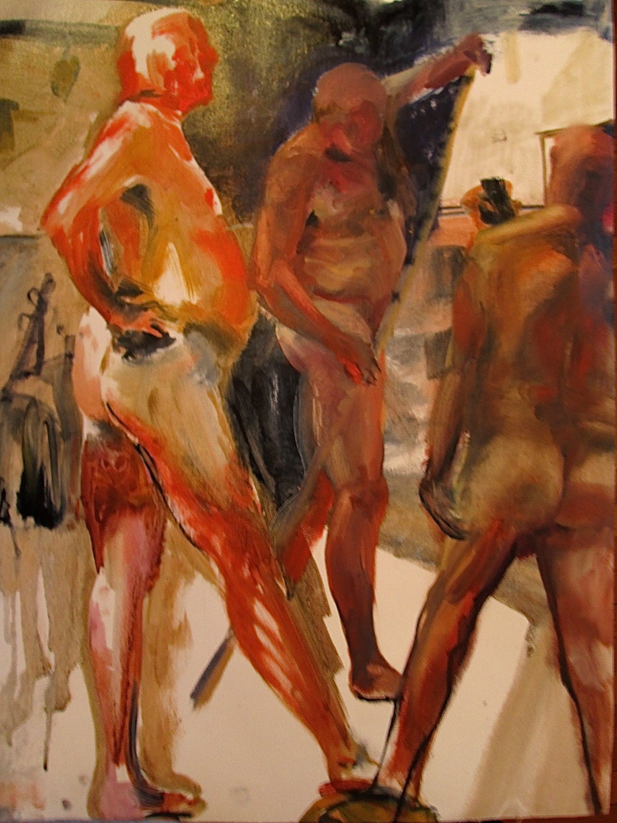 Oil Painting figure from memory abstract observation risd