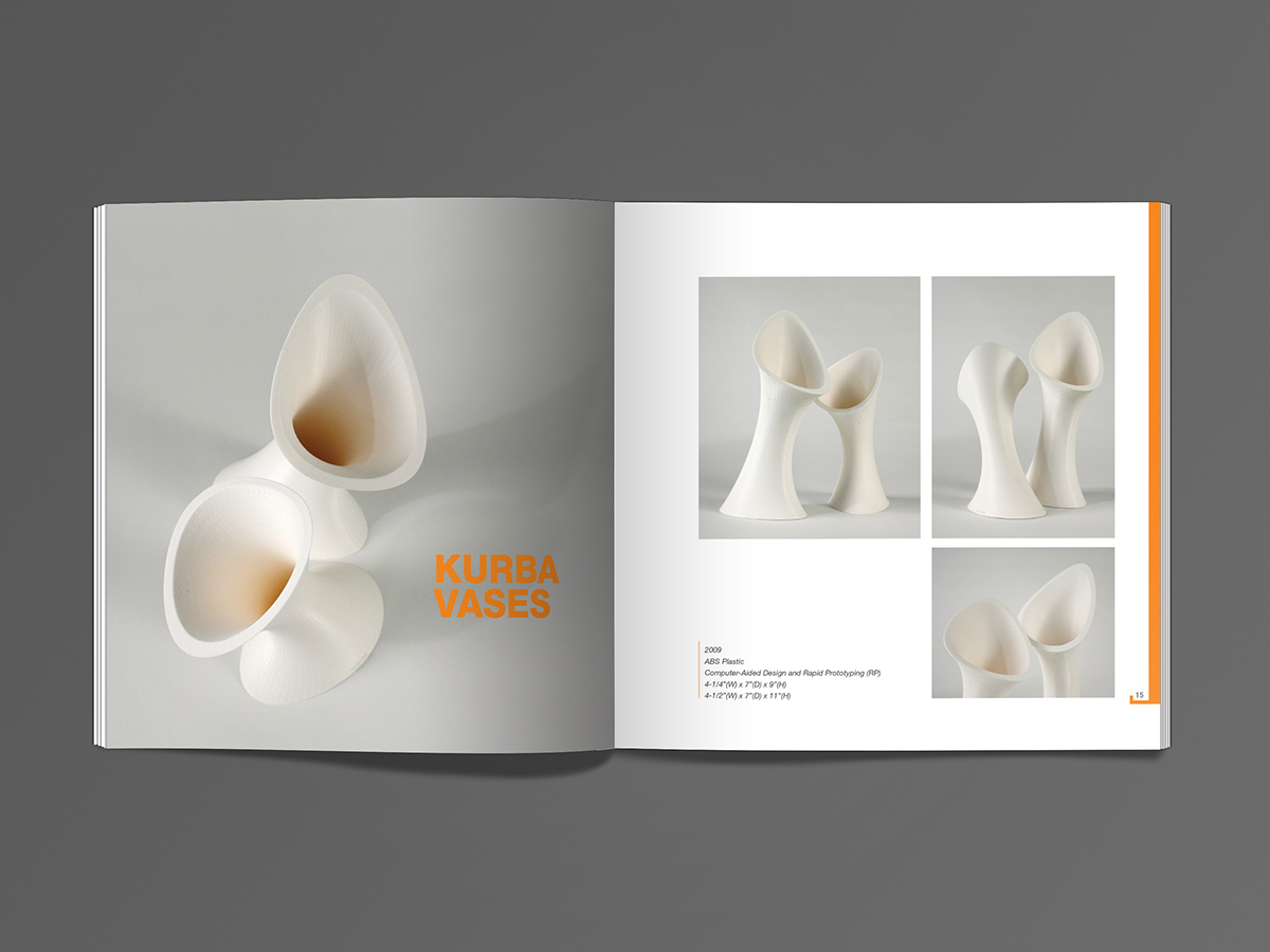 graphic Catalogue Exhibition  design orange helvetica