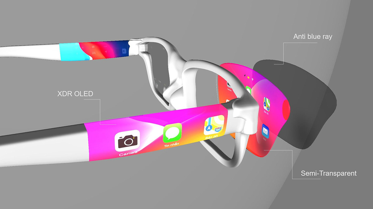 3D apple Apple Glasses concept concept 3d