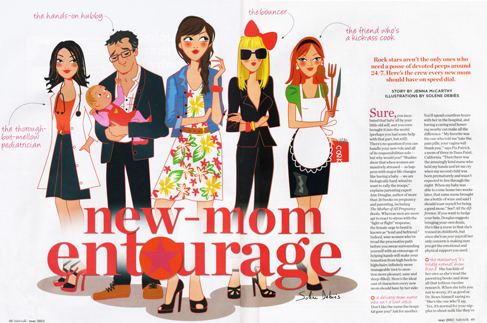 ILLUSTRATION  Illustrateur illustratrice Illustrator magazine editorial humour women family baby
