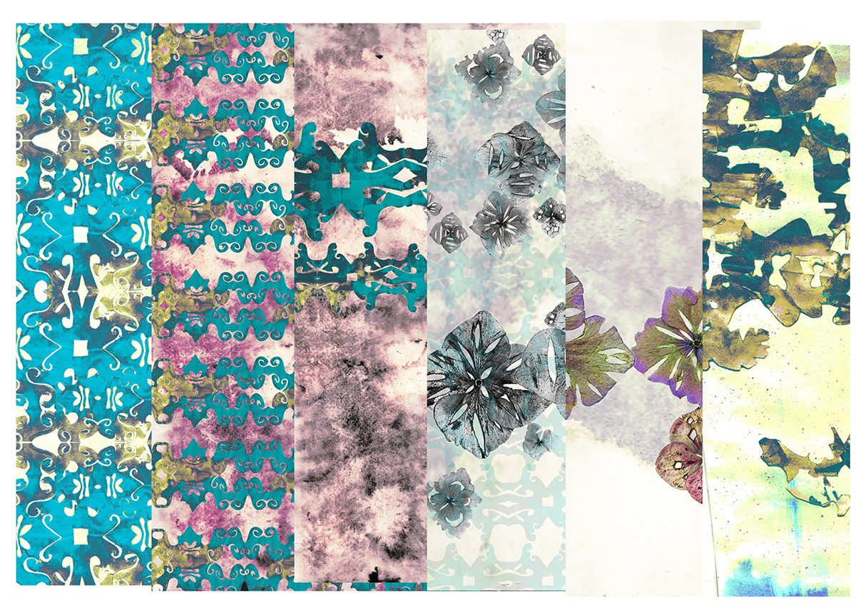 Textiles Digital Printing Marrakech petals lace print fashion design