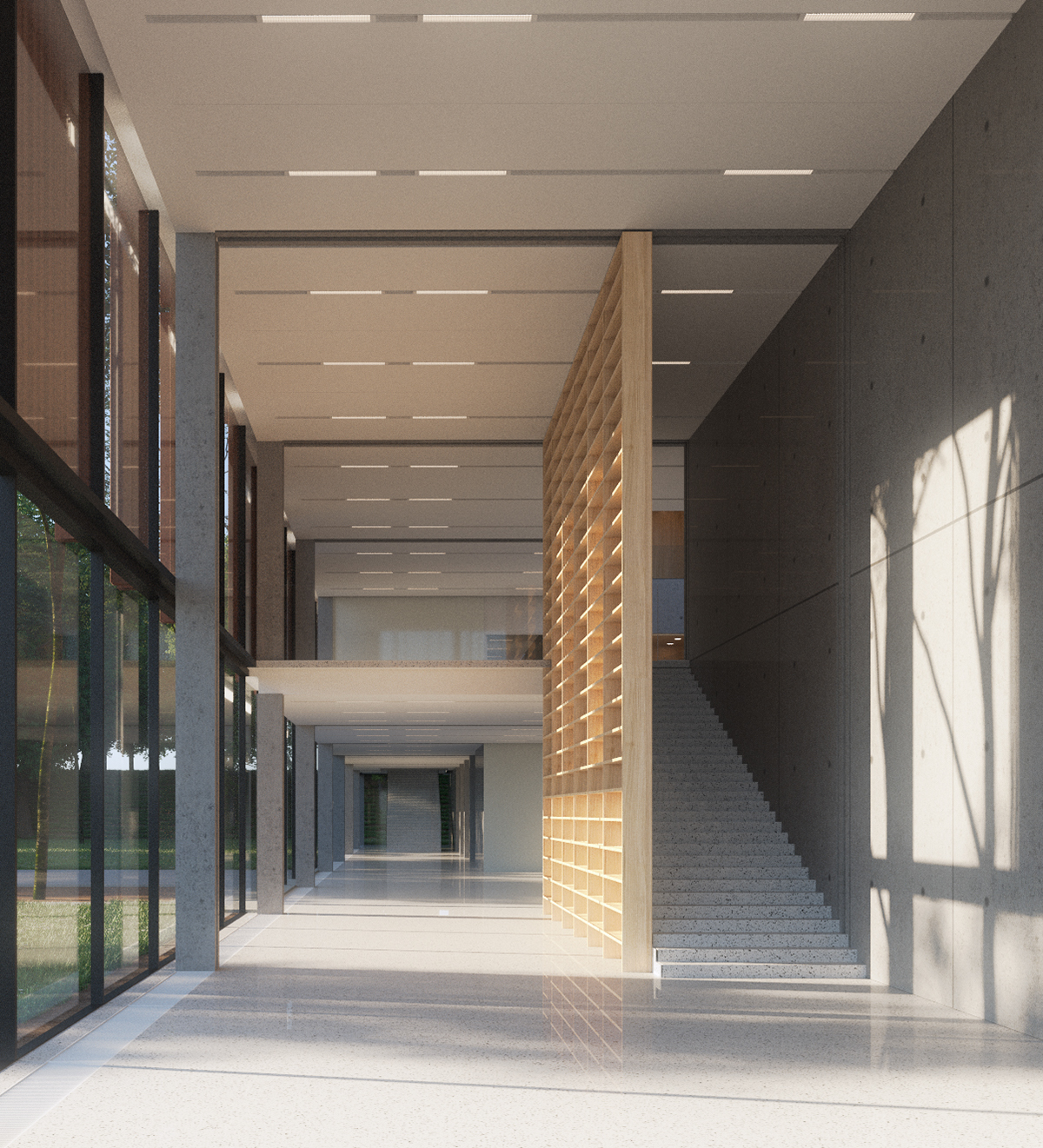 3D Visualization archviz exterior Interior 3ds max corona university building