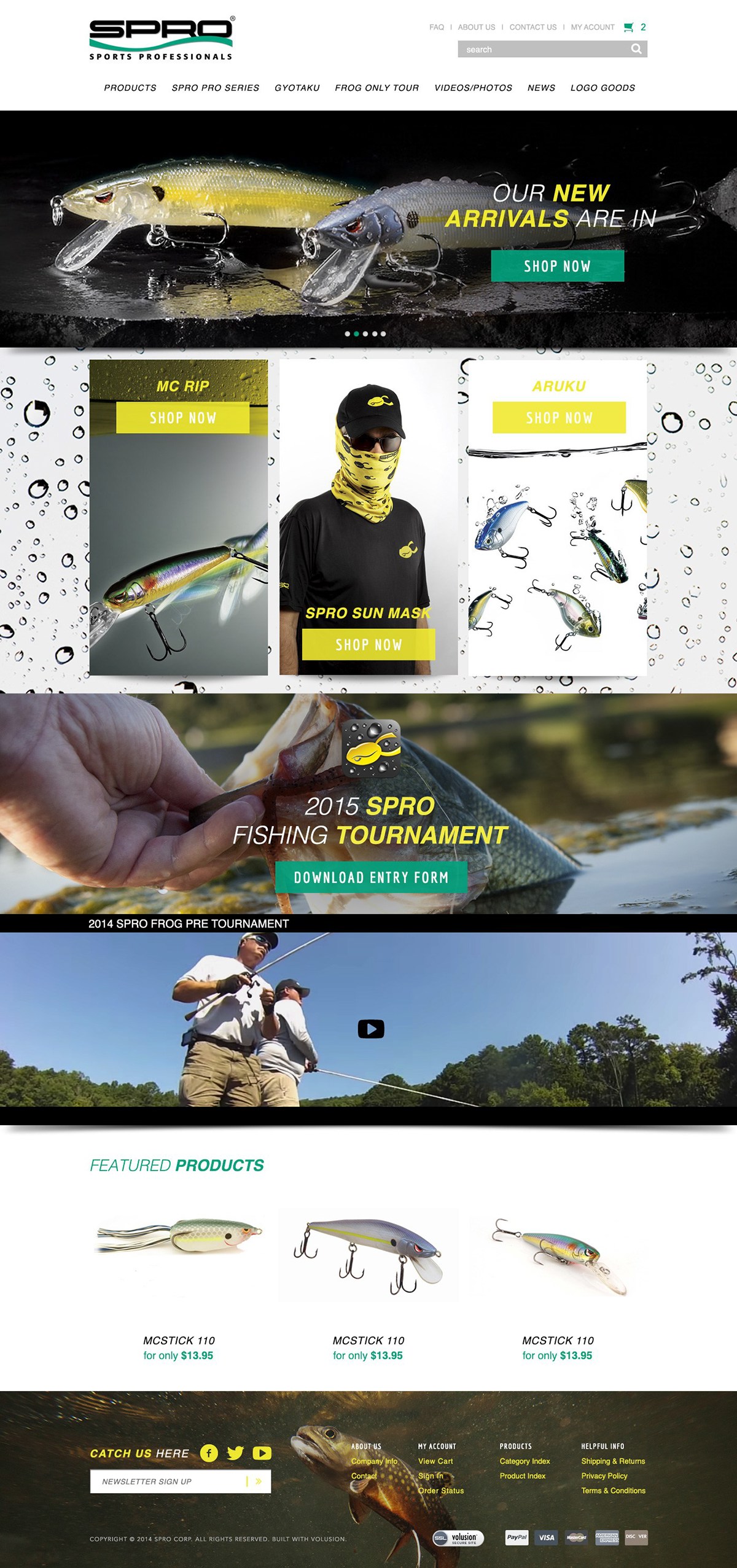 Adobe Portfolio fishing Gear Ecommerce online store