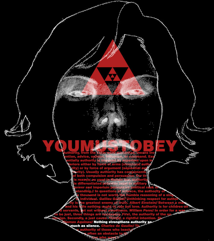 OBEY authority Order rebel obedience rebelde rebeldia autoridade poster t-shirt tshirt