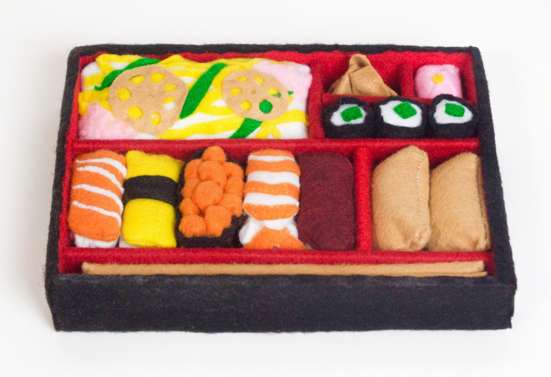 handsewn toy Sushi bento sute stuffed Food  Food toy children's toy japanese