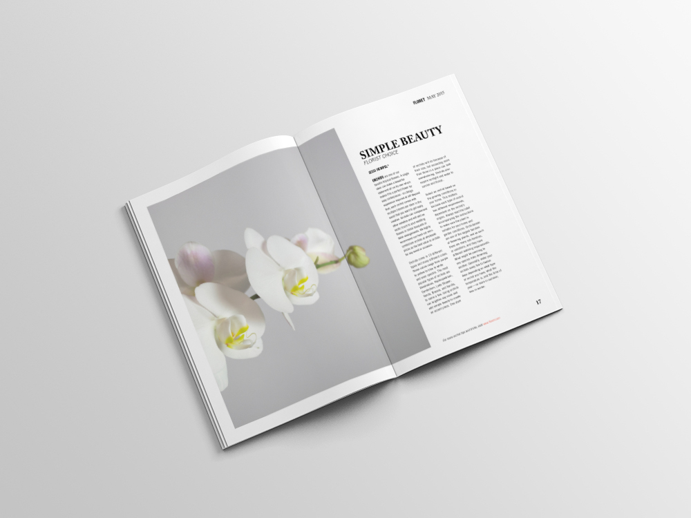 magazine design flower Flowers PhilaU philadelphia University spreads photographs editorial Colophon folio