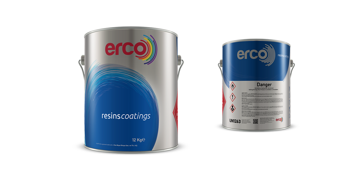 erco boya paint Packaging ambalaj ECE coatings metal bucket creative