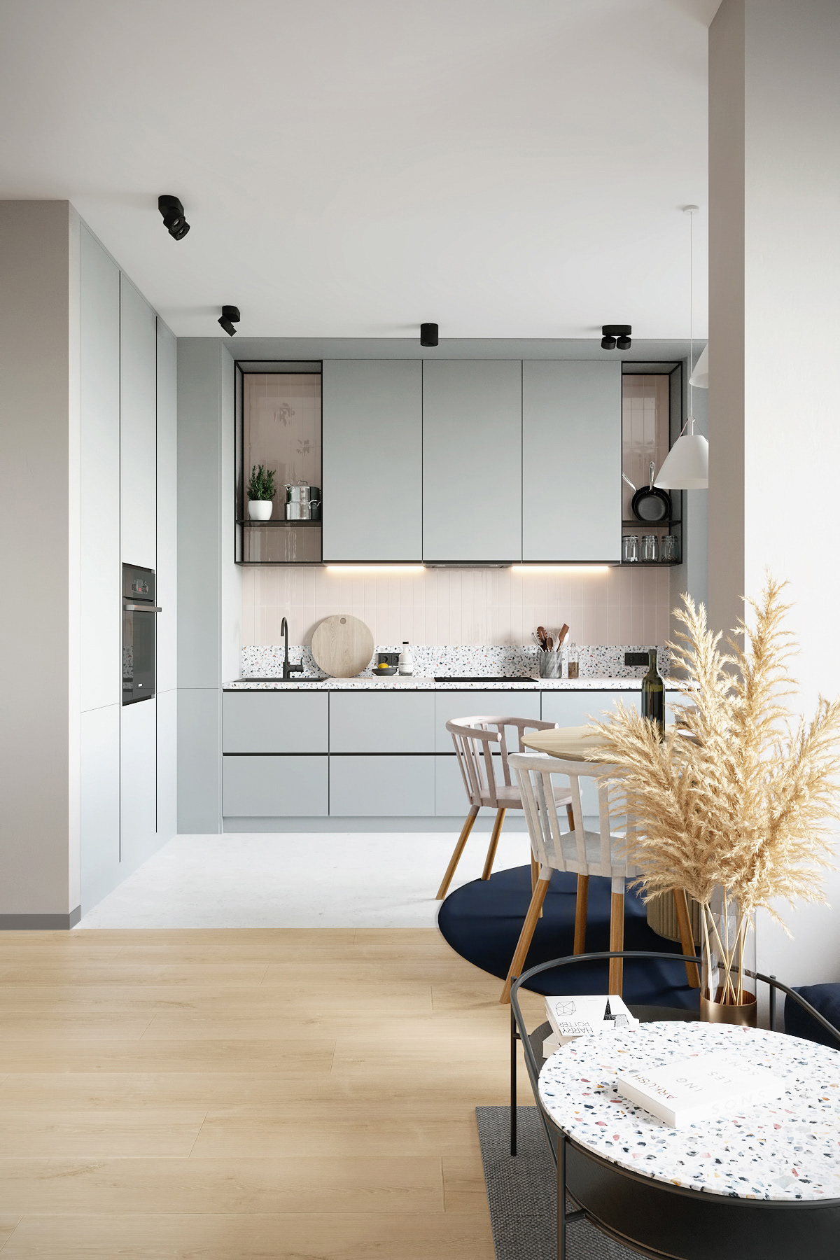 3dmax CGI corona design Interior kitchen living