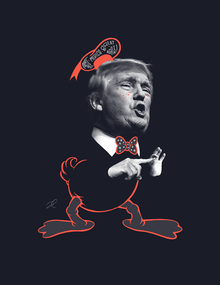 collage donald duck disney Trump Photography 