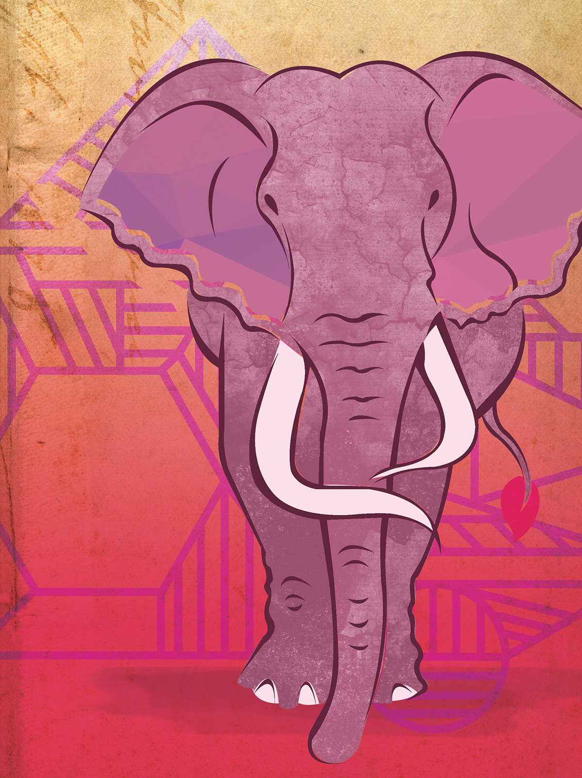 elephant indian texture colour vector