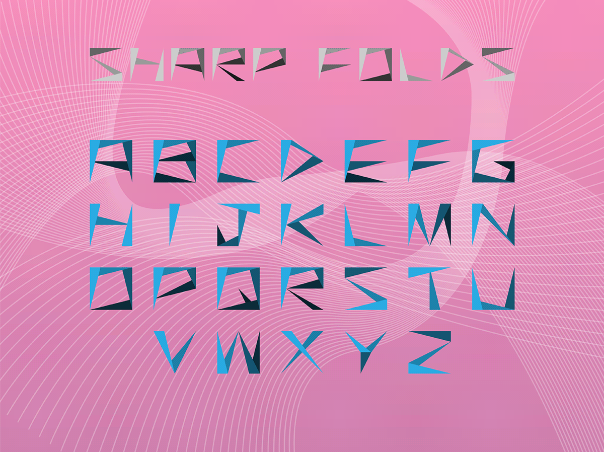 sharp folds Sharp folds stephen lowe Typeface