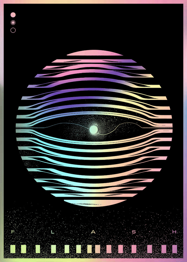 ILLUSTRATION  digital illustration Poster Design poster ada zielinska future Retro abstract geometric CD cover
