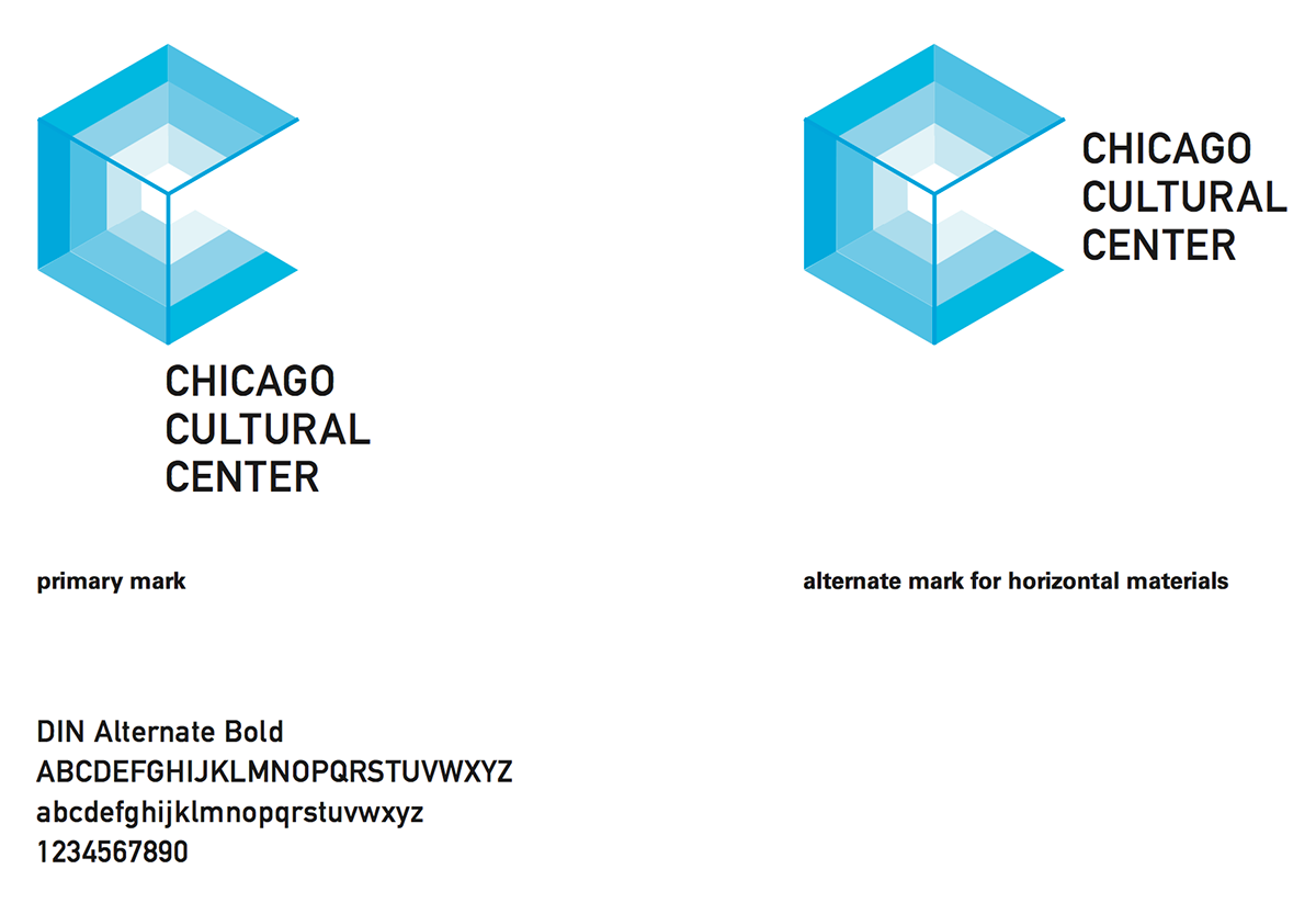 chicago cultural center identity system banner motion logo