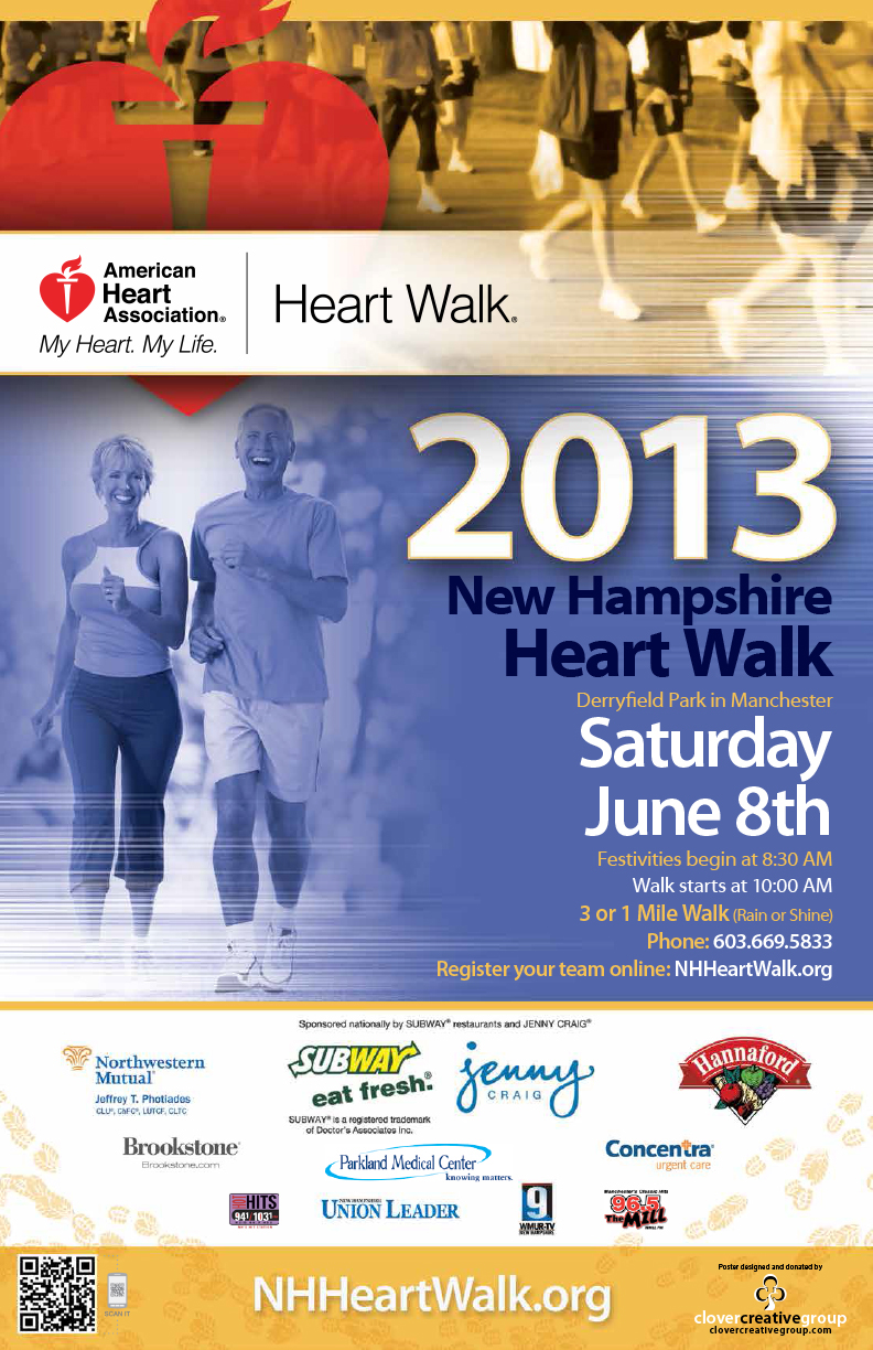 heart american design Health poster ad print colorful