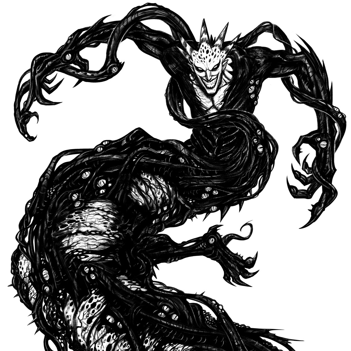 belial black and white Creature Design digital fantasy ink inks jason contra gigantes monster