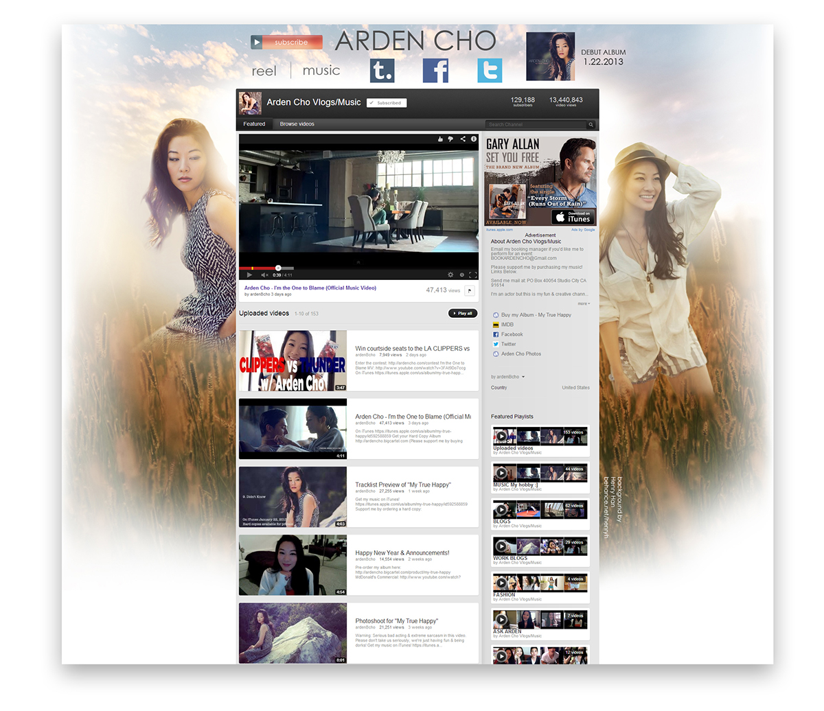 youtube background arden cho Singer teen wolf actress