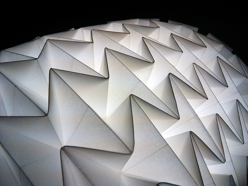 paper origami  folding spring steel cotton metadesign concept conceptual zhu Hangzhou International festival china italiaamo Lamp