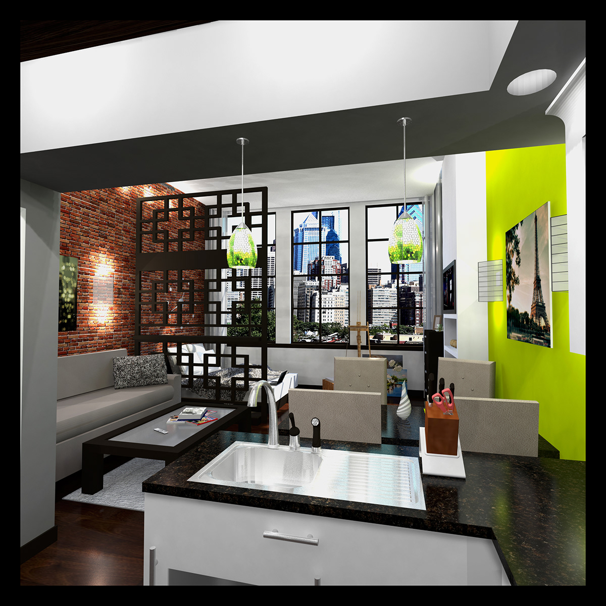studio loft apartment Residential Design modern