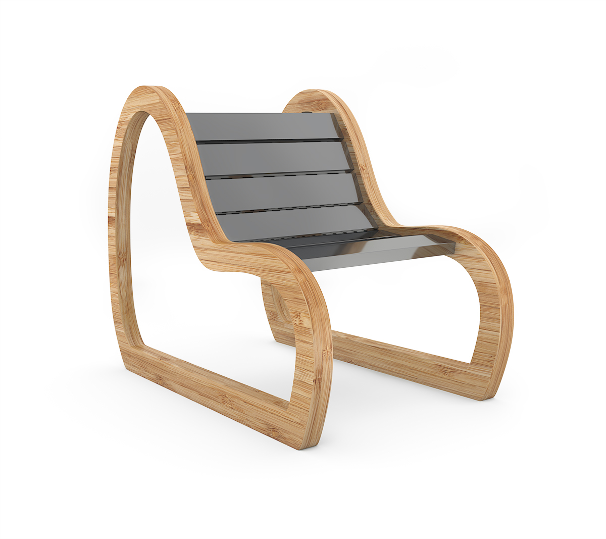 chair furniture bamboo gunmetal