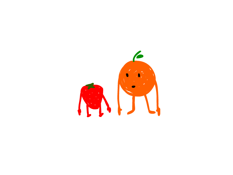 crazy orange strawberry animation  gif empty state app