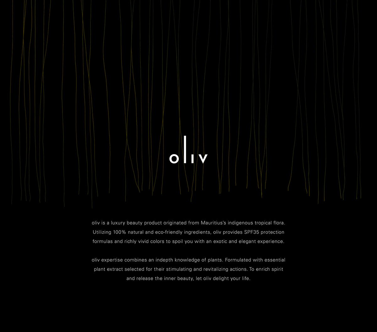 oliv Cosmetic organic mauritius africa Flora pattern Logotype package high-end pratt